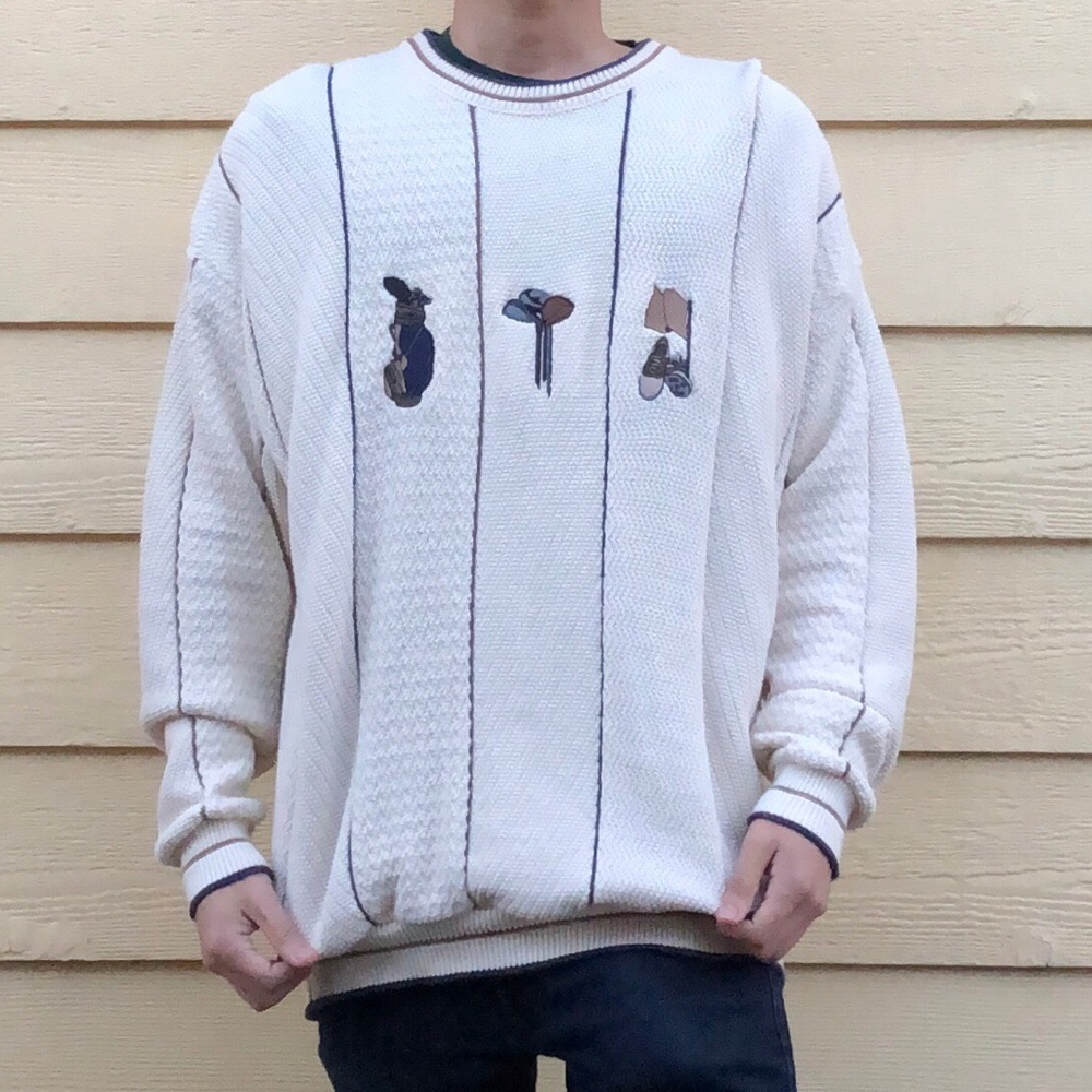 Croft And Barrow Vintage Golf Sweater Crewneck